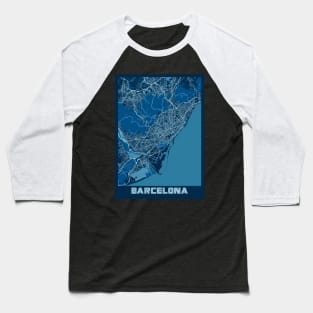 Barcelona - Spain Peace City Map Baseball T-Shirt